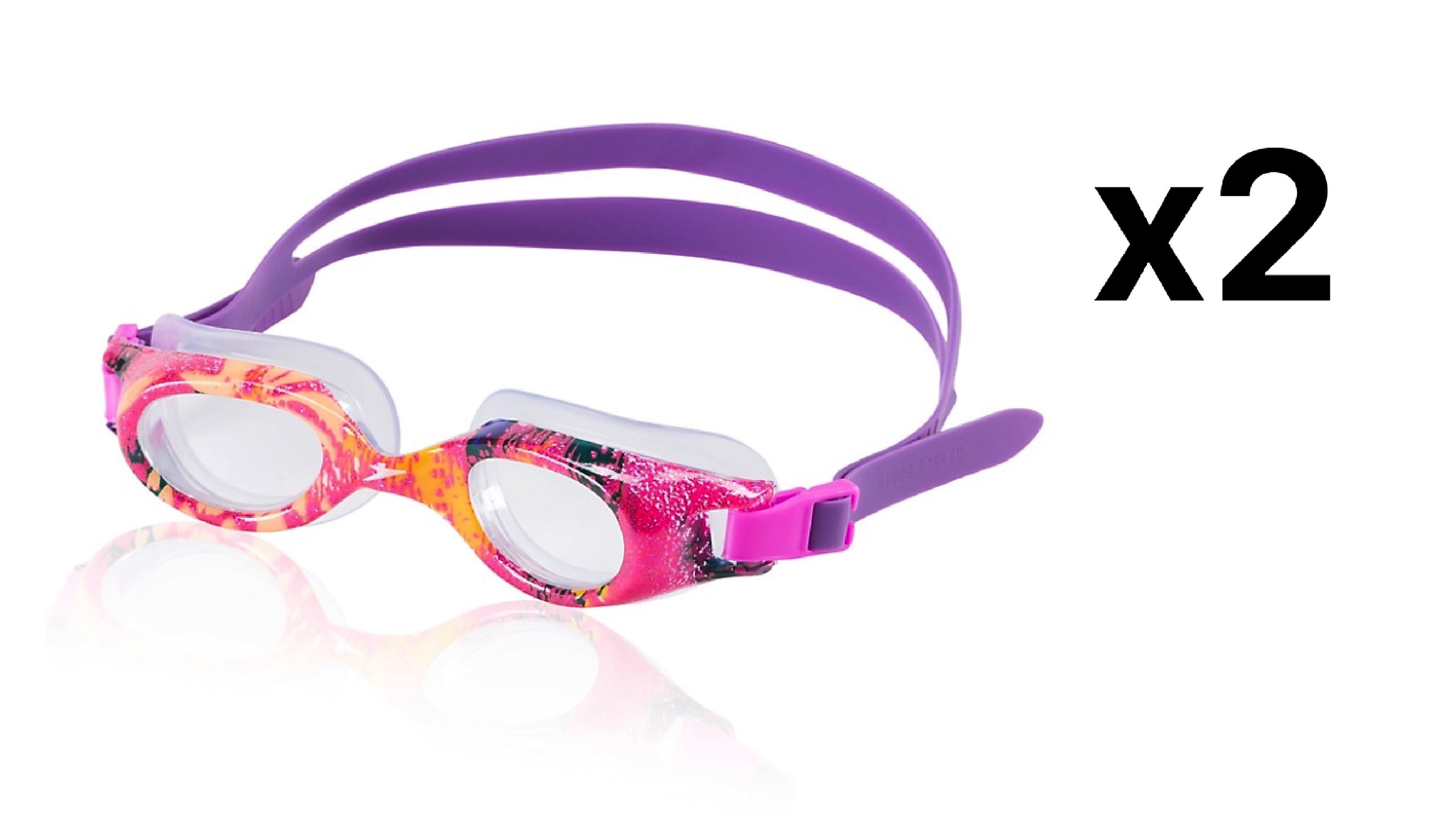 Speedo Junior Hydrospex Print Goggle Kids Recreation Goggle Pink (2